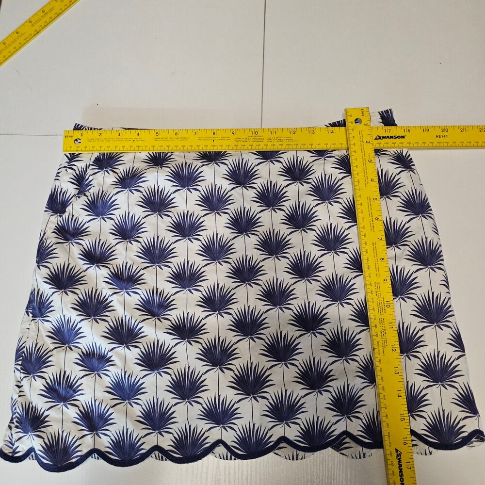 Golfini Sand Castles White Navy Tropical Pattern Golf Skort Skirt 12 Preppy 4102 - Picture 9 of 10